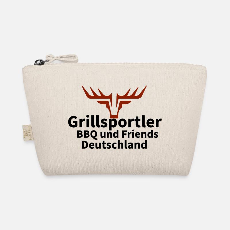 Deer Head Silhouette Rust Organic Pouch