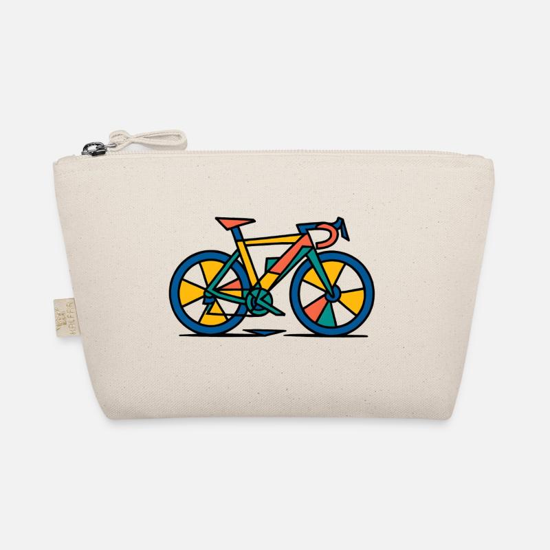 Lebendiges abstraktes Fahrrad Bio-Täschchen