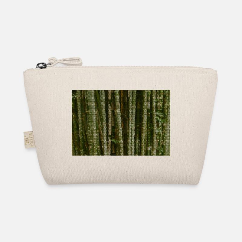 Waldtarnung Raster Muster Bio-Täschchen