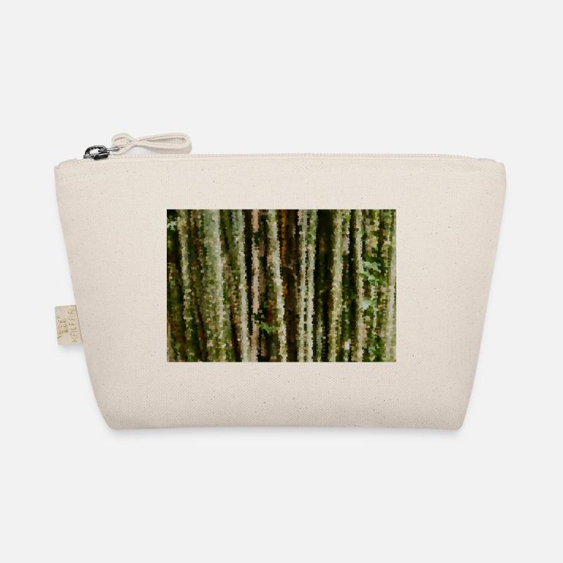 Birkenwald Pixelstreifen - Bio-Täschchen - Natur