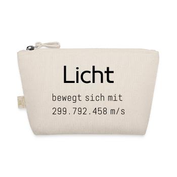 Science Snack: Licht. bewegt sich mit X m/s - Bio-Täschchen - Natur - Vorne