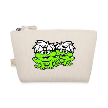 2 grenouilles couple femmes crapaud drôle amoureux mignon - Trousse biologique - nature - Devant