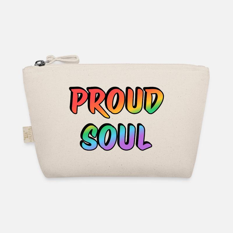 Stolze Seele Regenbogen Handschrift Typografie Bio-Täschchen