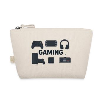 Retro Gaming Silhouetten - Bio-Täschchen - Natur - Vorne