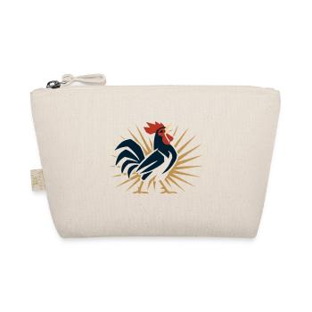 Rooster Sun Folk Art - Organic Pouch - nature - Front