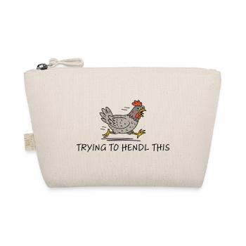Trying to hendl this - Chicken Hen Saying Denglish - Organic Pouch - nature - Front