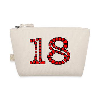 18. 18 JAHRE ALT. 18-JÄHRIGES JUBILÄUM. 18. GEBURTSTAG. - Bio-Täschchen - Natur - Vorne