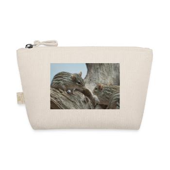 Two small rodents with striped fur face - Organic Pouch - nature - Front