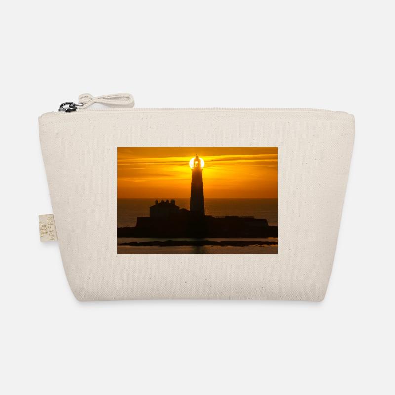sunrise St Marys Lighthouse - Organic Pouch - nature