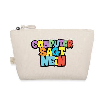 Colorful Computer Says No Graphic - Organic Pouch - nature - Front