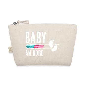 Werdende Mütter BABY AN BORD Lustiges - Bio-Täschchen - Natur - Vorne