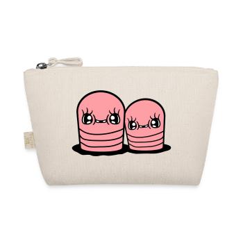 2 vers couple amis regarder trous dans le sol heureux - Trousse biologique - nature - Devant