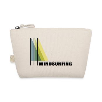 Windsurfen Schriftzug mit Grafik - Bio-Täschchen - Natur - Vorne