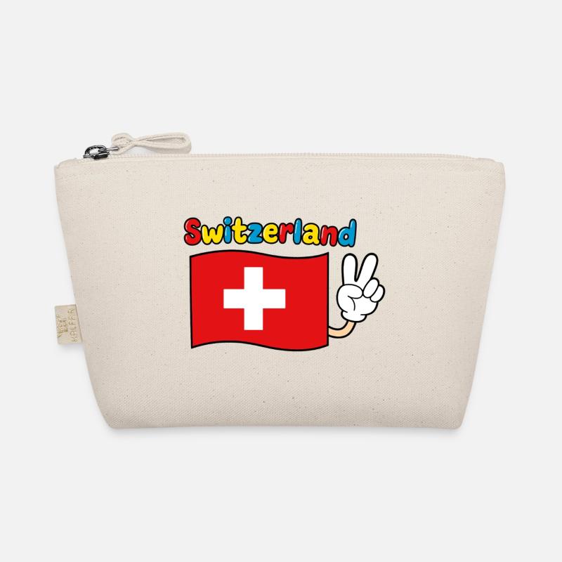 Switzerland Flag - Organic Pouch - nature