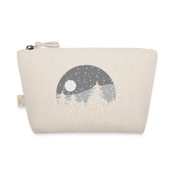 Atmospheric winter landscape with snowfall - Organic Pouch - nature - Front