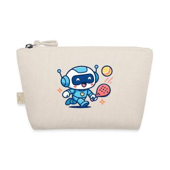 Kawaii Futuristischer blauer Tennisroboter - Bio-Täschchen - Natur - Vorne