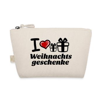 I Love Weihnachtsgeschenke  - Bio-Täschchen - Natur - Vorne