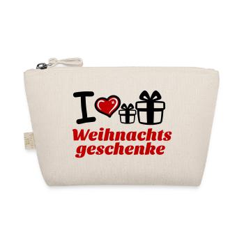 I Love Weihnachtsgeschenke  - Bio-Täschchen - Natur - Vorne