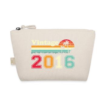 2016 Vintage Retro Birthday Gift - Organic Pouch - nature - Front