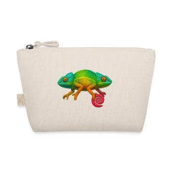 Regenbogen Chamäleon Lolli - Bio-Täschchen - Natur - Vorne