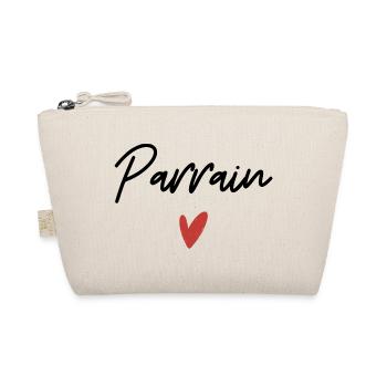 Godfather Heart Gift Idea - Organic Pouch - nature - Front