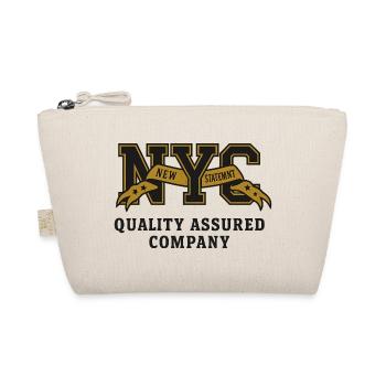 Vintage NYC College Varsity Logo Design - Organic Pouch - nature - Front