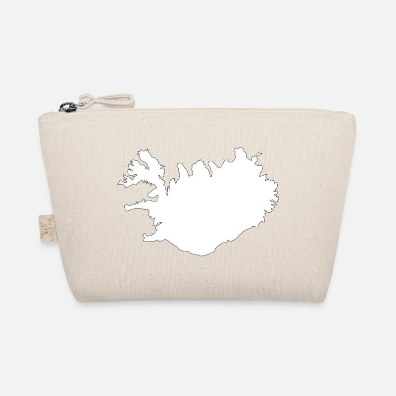 Iceland Map Silhouette Artwork Organic Pouch