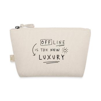 Offline is the New Luxury Statement Spruch Trend - Bio-Täschchen - Natur - Vorne