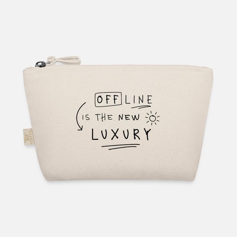 Offline is the New Luxury Statement Spruch Trend - Bio-Täschchen - Natur