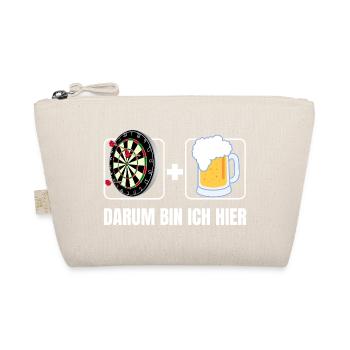 Darts und Bier – Darum bin ich hier - Bio-Täschchen - Natur - Vorne