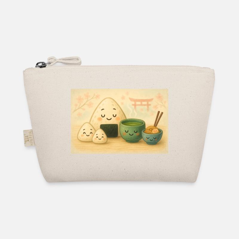 Kawaii Reisbällchen mit Tee Torii - Bio-Täschchen - Natur