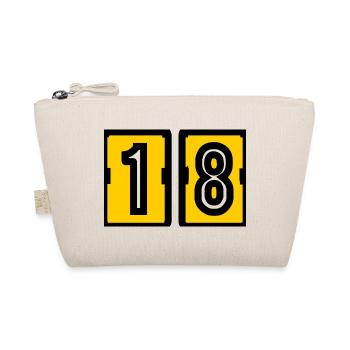 18. 18 JAHRE ALT. 18-JÄHRIGES JUBILÄUM. 18. GEBURTSTAG. - Bio-Täschchen - Natur - Vorne