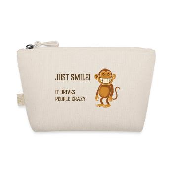 Just smile! It drives people crazy. Monkey grinning - Organic Pouch - nature - Front