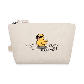 Duck You Pun Duck Funny Saying Fuck You - Organic Pouch - nature - Front