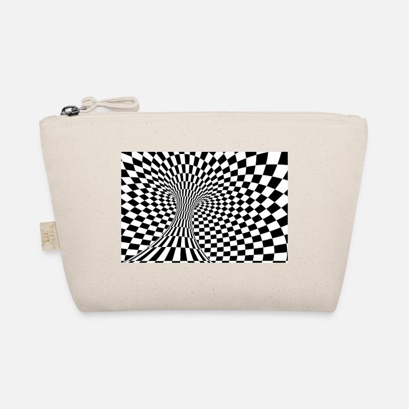 Checkerboard Optical Tunnel Organic Pouch