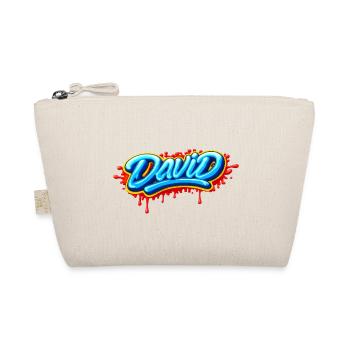 GRAFFITI-NAME DAVID FÜR PERFEKTES GESCHENK DRUCKBAR - Bio-Täschchen - Natur - Vorne