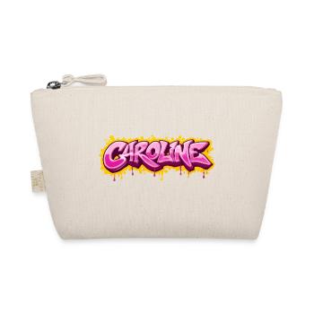 CAROLINE GRAFFITI NAME FÜR PERFEKTES GESCHENK DRUCKBAR - Bio-Täschchen - Natur - Vorne