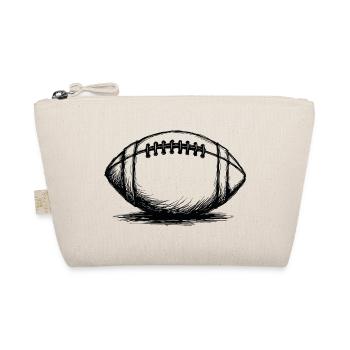 Vintage American Football Ball Sportsman - Organic Pouch - nature - Front