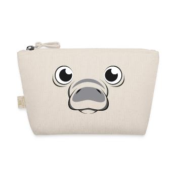 Manatee Face Kawaii Lazy Funny Face Kid Costume - Organic Pouch - nature - Front