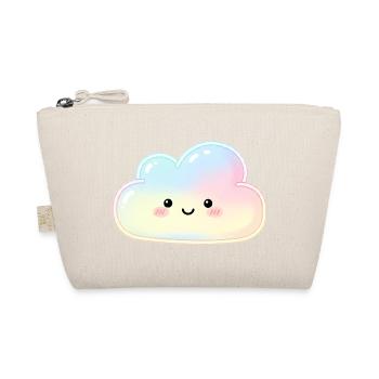 Pastel Cloud with Cute Face Sleep Cloud - Organic Pouch - nature - Front
