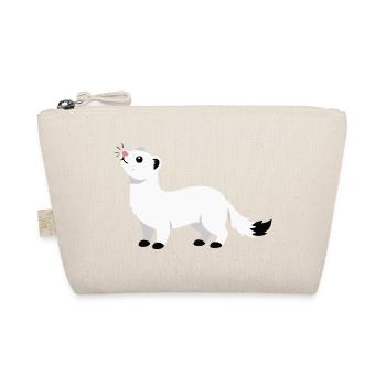 Cute curious ermine minimalist style - Organic Pouch - nature - Front