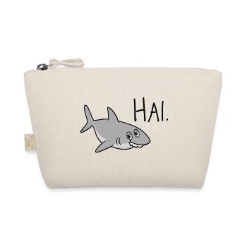 Shark. – Funny pun from Hi, Hello & Shark - Organic Pouch - nature - Front