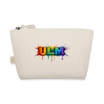 Regenbogenfarben ULM Schriftzug - Bio-Täschchen - Natur - Vorne
