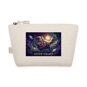 Space Grump Space Cat Neon - Organic Pouch - nature - Front