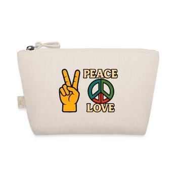 Peace and Love Icon Friedens-Tee - Bio-Täschchen - Natur - Vorne