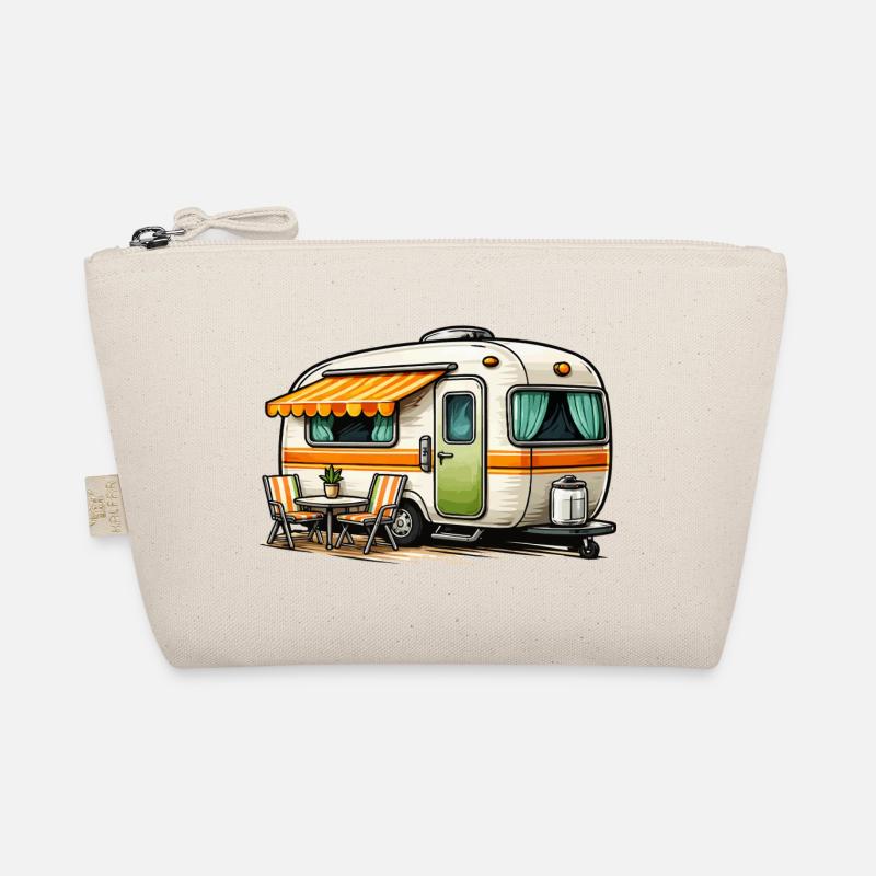 Retro Wohnwagen Campingzauber Bio-Täschchen