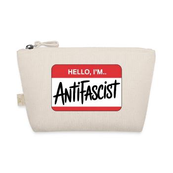 Hello I'm Antifascist - Antifa Tee - Bio-Täschchen - Natur - Vorne