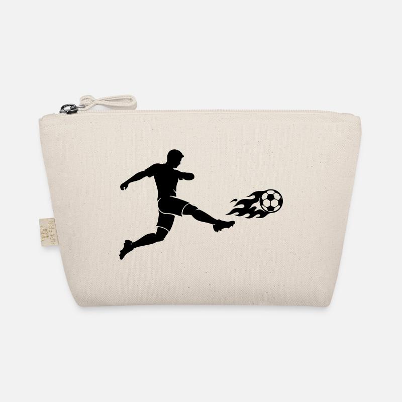 Soccer Striker Silhouette Organic Pouch
