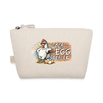 Local Egg Dealer – Funny Chicken Saying - Organic Pouch - nature - Front