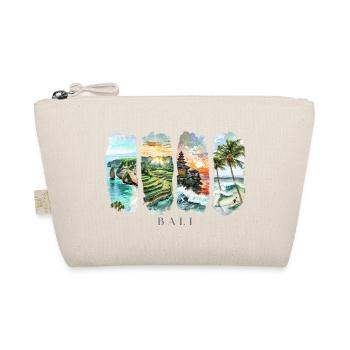 Bali Design – Tropical Island Holiday Motif - Organic Pouch - nature - Front